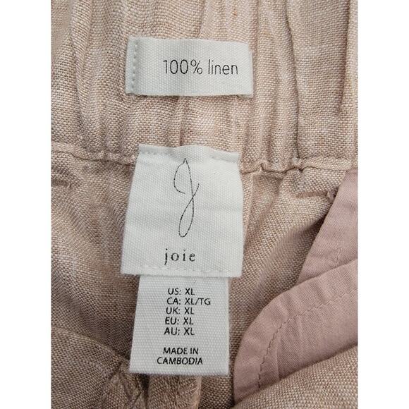 Joie Pants Womens Size XL 100% Linen Straight Wide Leg High Rise Lagenlook - Picture 6 of 10